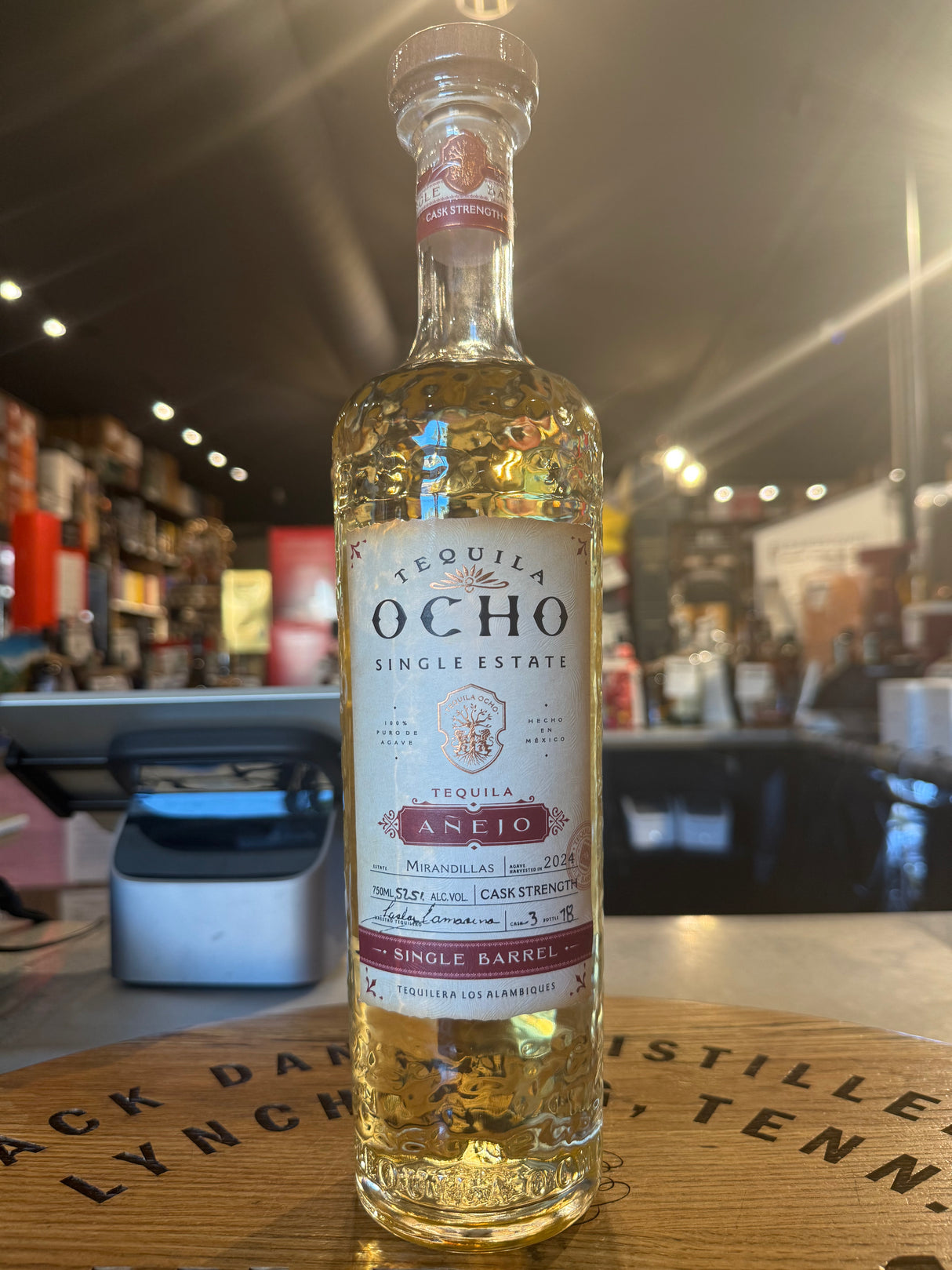 Ocho Añejo Single Barrel Cask Strength 52.5% ALC) 105 PROOF MIRANDILLAS Hi Proof Store Pick 750ML