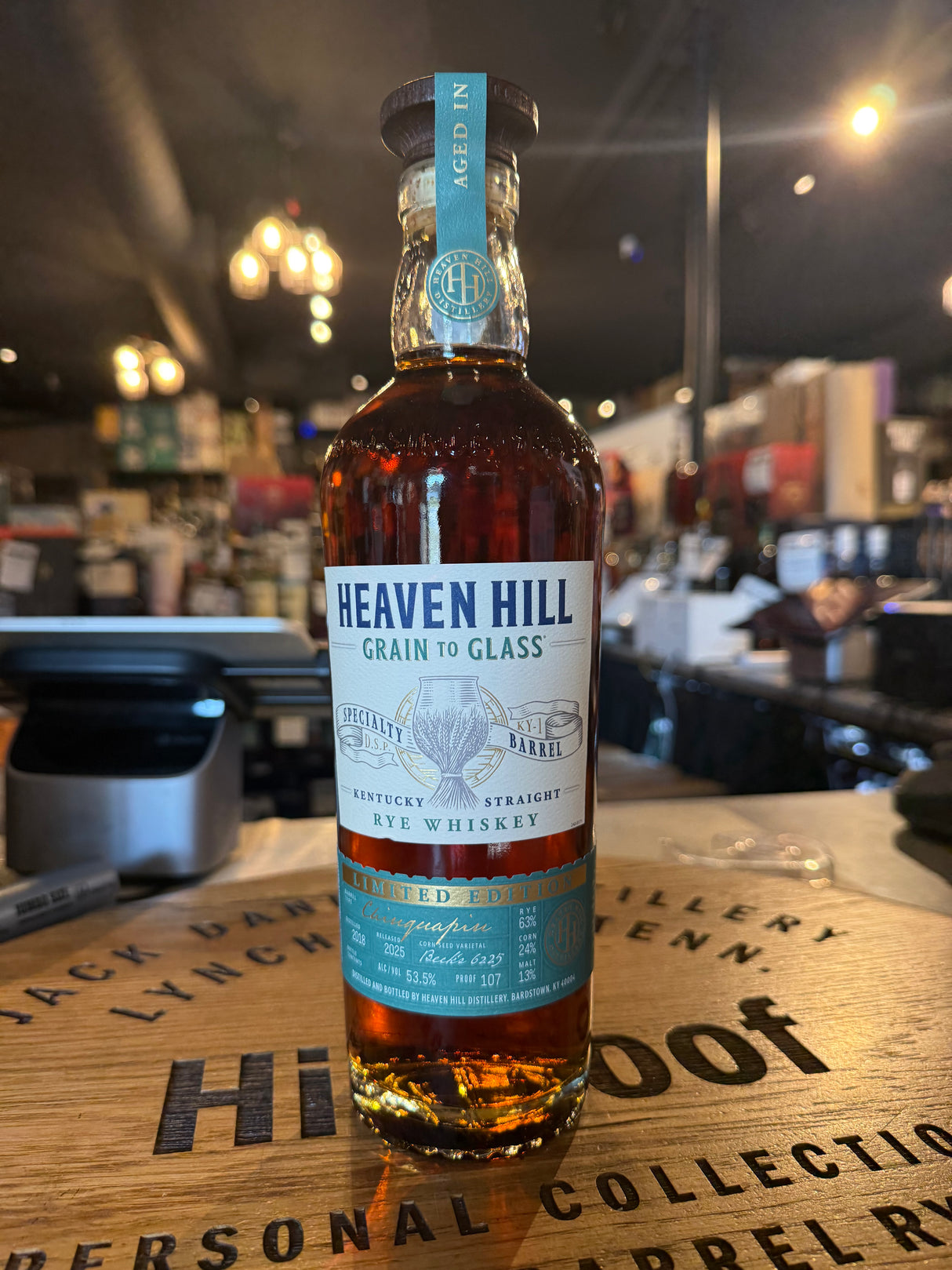 Heaven Hill Grain to Glass Specialty Barrel Series Chinquapin Oak Kentucky Straight Rye Whiskey 750 ml