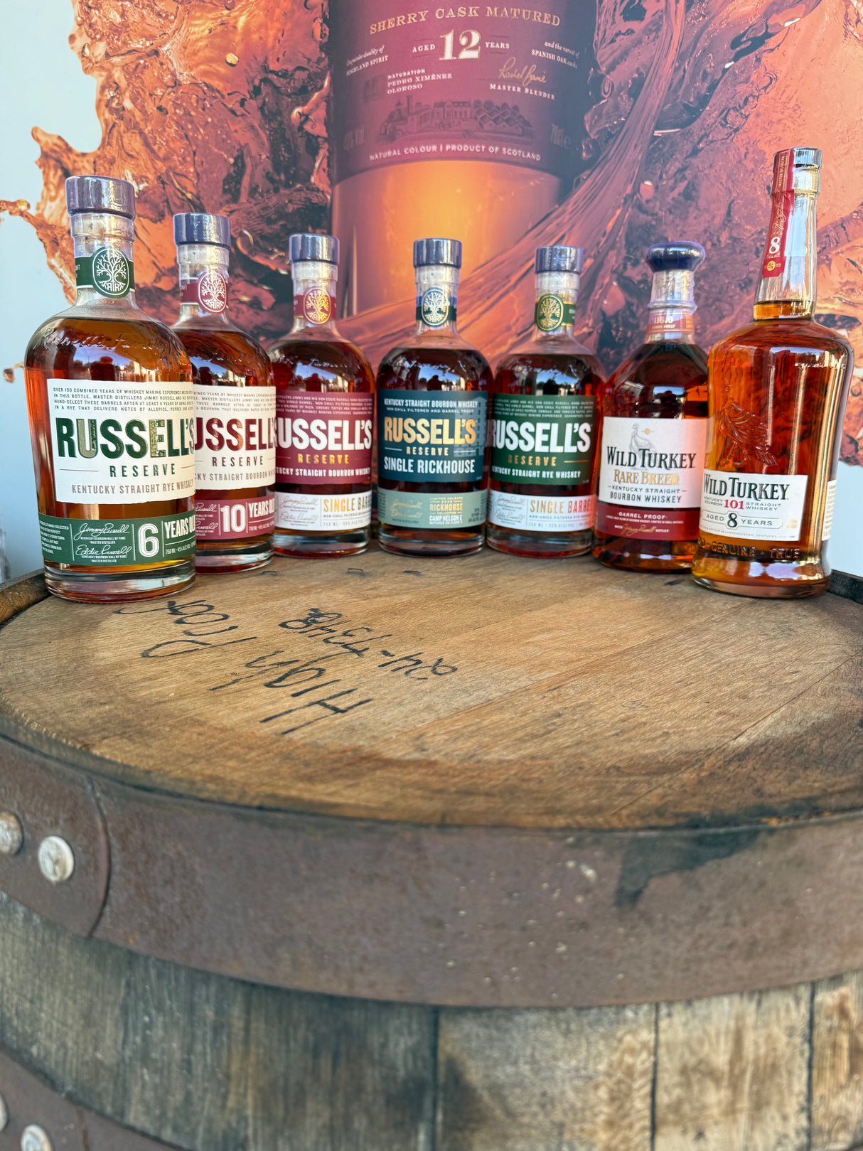 RUSSELL'S RESERVE Single Rickhouse Camp Nelson E 128 PROOF CNE BUNDLE 7 BOTTLES
