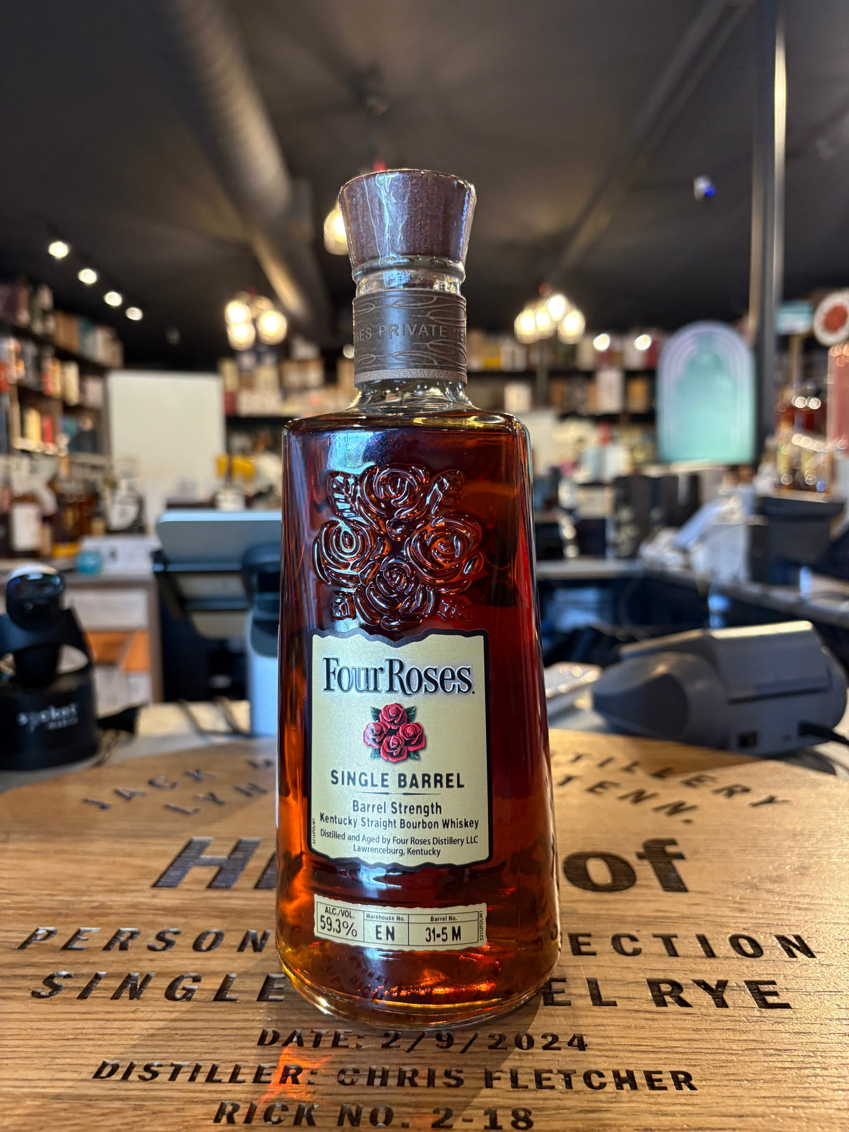 FOUR ROSES PRIVATE SELECTION SINGLE BARREL 118.6 PROOF 750 ML OBSV 5 TIER(31-5 M) 10 YEARS AND 4 MONTHS