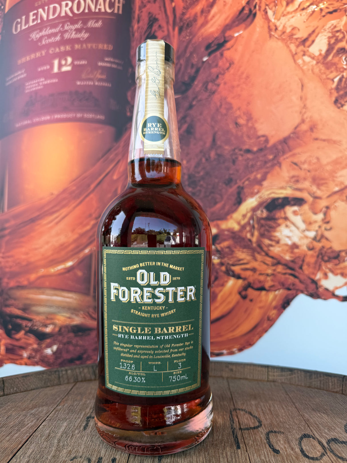 OLD FORESTER SINGLE BARREL BARREL PROOF RYE 132.6 proof