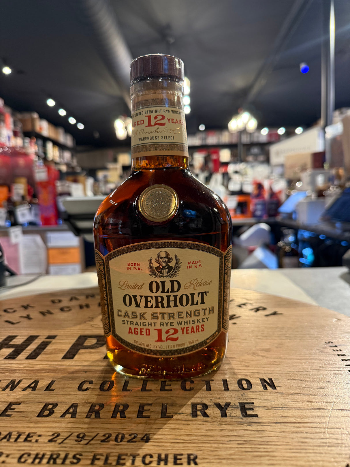 Old OverHolt 12 Years Rye Cask Strength 117 Proof 750mL