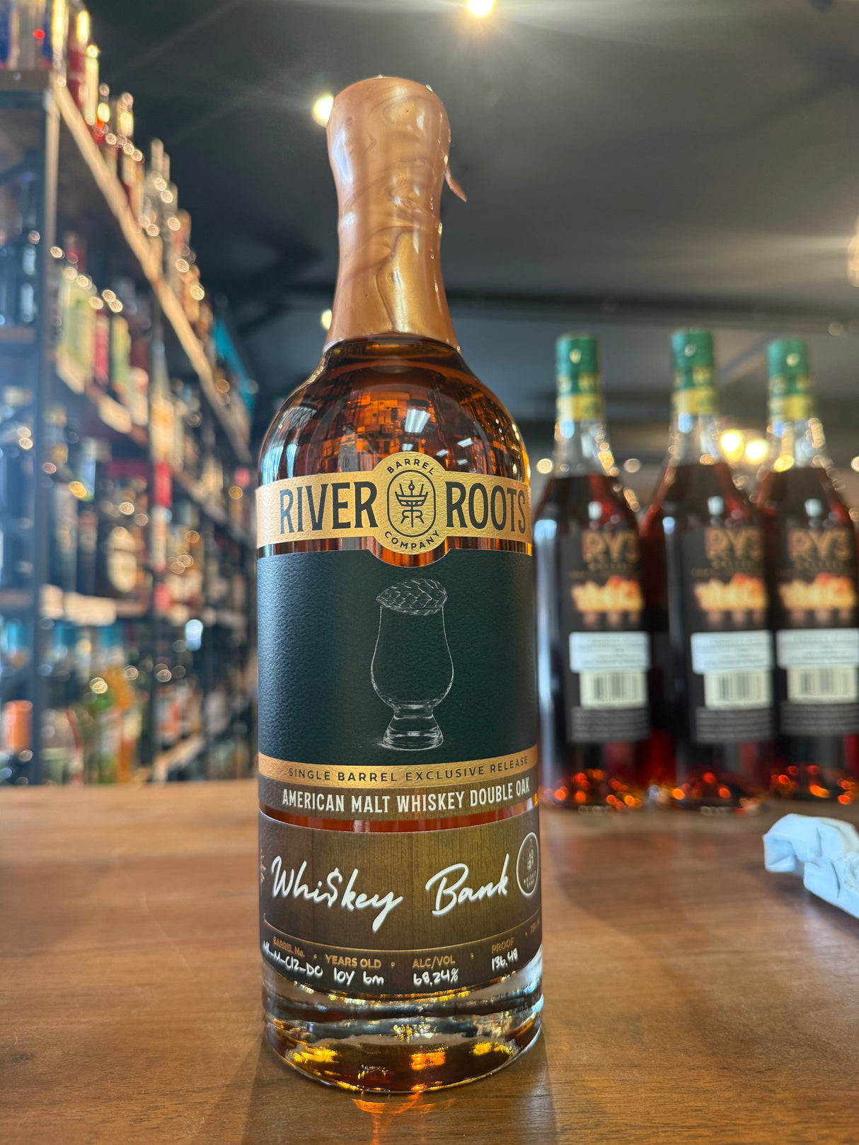 River Roots American Malt Whiskey Double Oak - MK-M-C12-DO - Whiskey Bank Pick