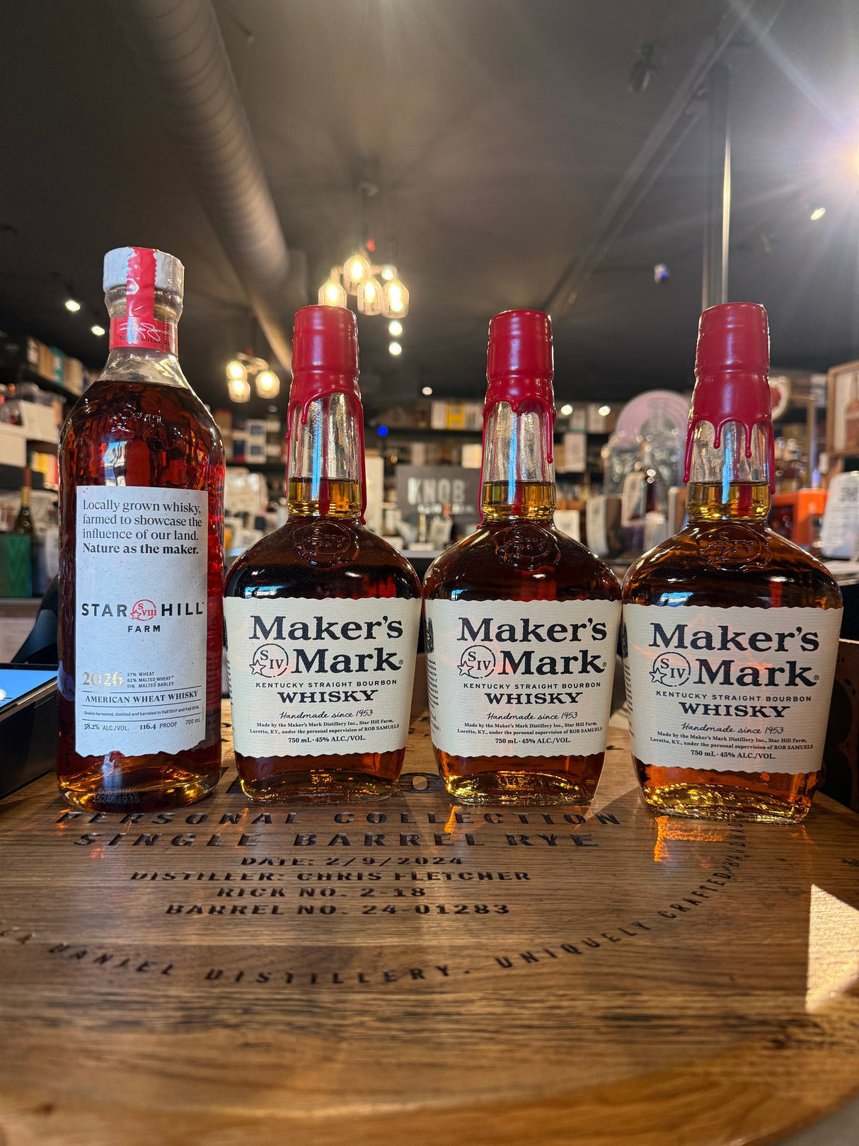 Maker's Mark Star Hill Farm Wheat Whisky 2026 116.4 Proof 750ml + 3 bottles of Maker's Mark Bourbon bundle