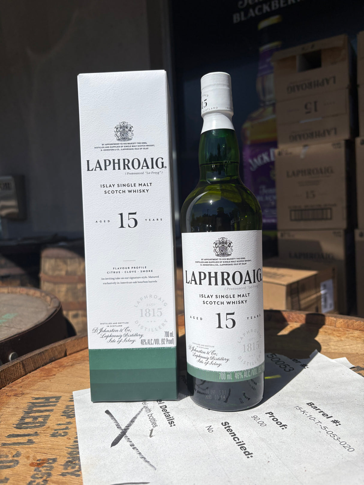 Laphroaig 15 year Islay Single Malt Scotch Whisky 700ml