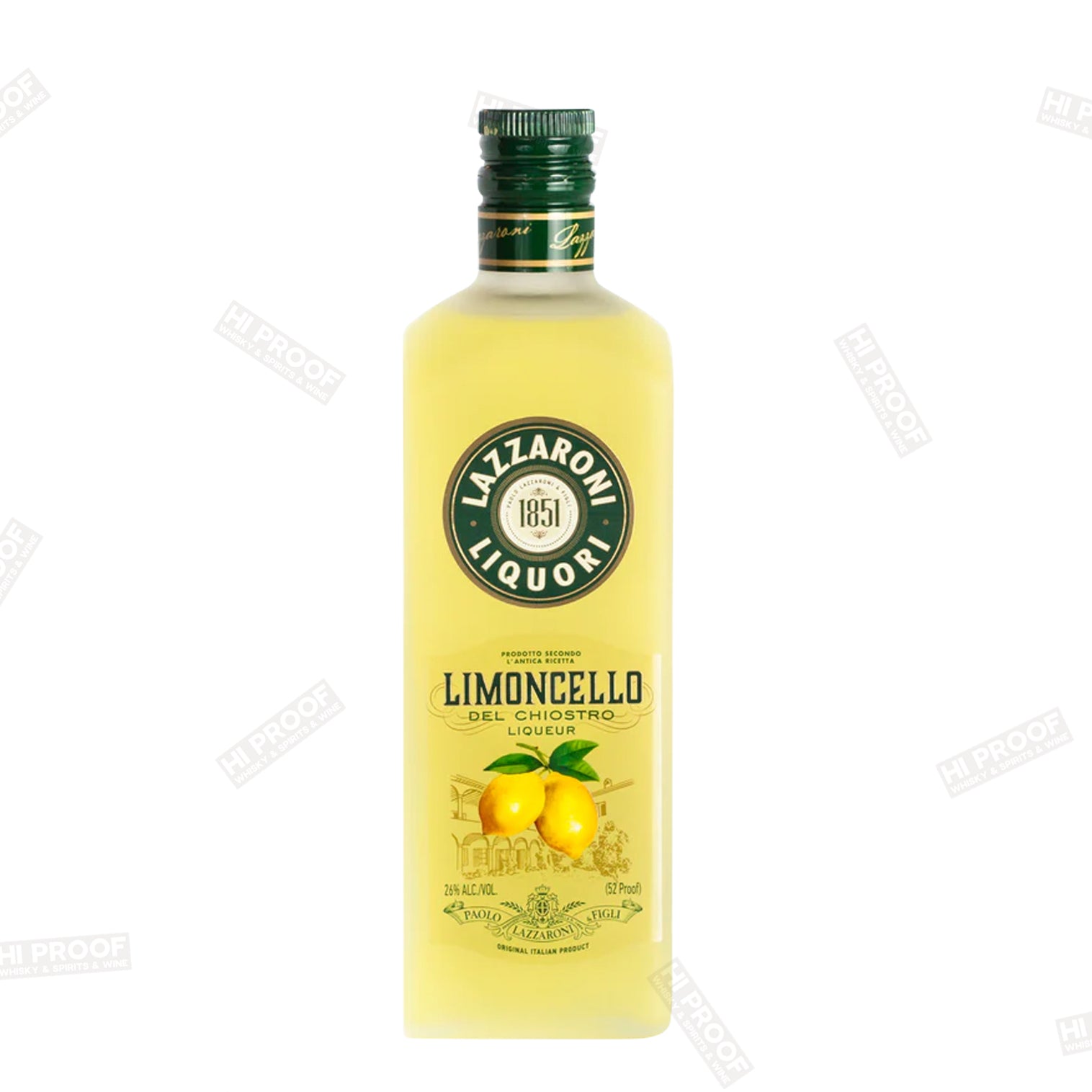 Lazzaroni Limoncello Liqueur 750ml (52 Proof) – Hi Proof