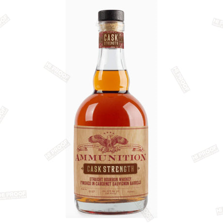 AMMUNITION CASK STRENGTH FINISHED IN CABERNET SAUVIGNON BARREL BOURBON 750ML - Hi Proof - Ammunition