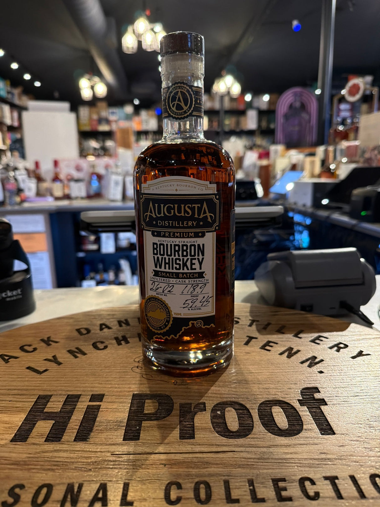 Augusta Distillery Straight Bourbon Whiskey Cask Strength Small Batch 750ml - Hi Proof - Augusta