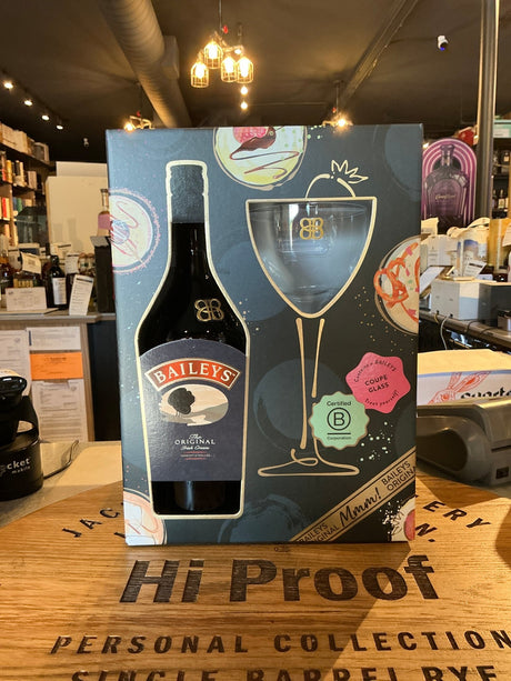 Baileys Original Irish Cream Liqueur 750ml with Coupeglass Gift Pack - Hi Proof - Baileys