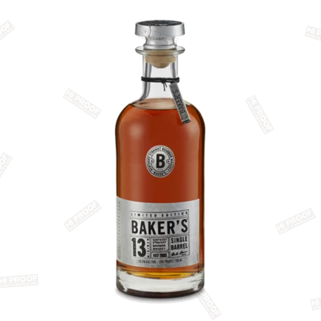 Baker's Single Barrel 13 Year Old Limited Edition Bourbon Whiskey 750ml - Premium Kentucky Straight Bourbon - Hi Proof - Baker‘s