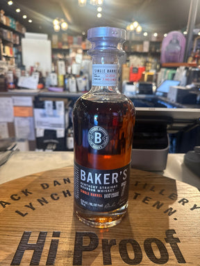 Baker's Single Barrel 7 Year Old Kentucky Straight Bourbon Whiskey 107 proof - Hi Proof - Baker‘s