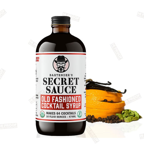 Bartender's Secret Sauce Old Fashioned Cocktail Syrup - 8 Ounces (237ml) - Hi Proof - Bartender's