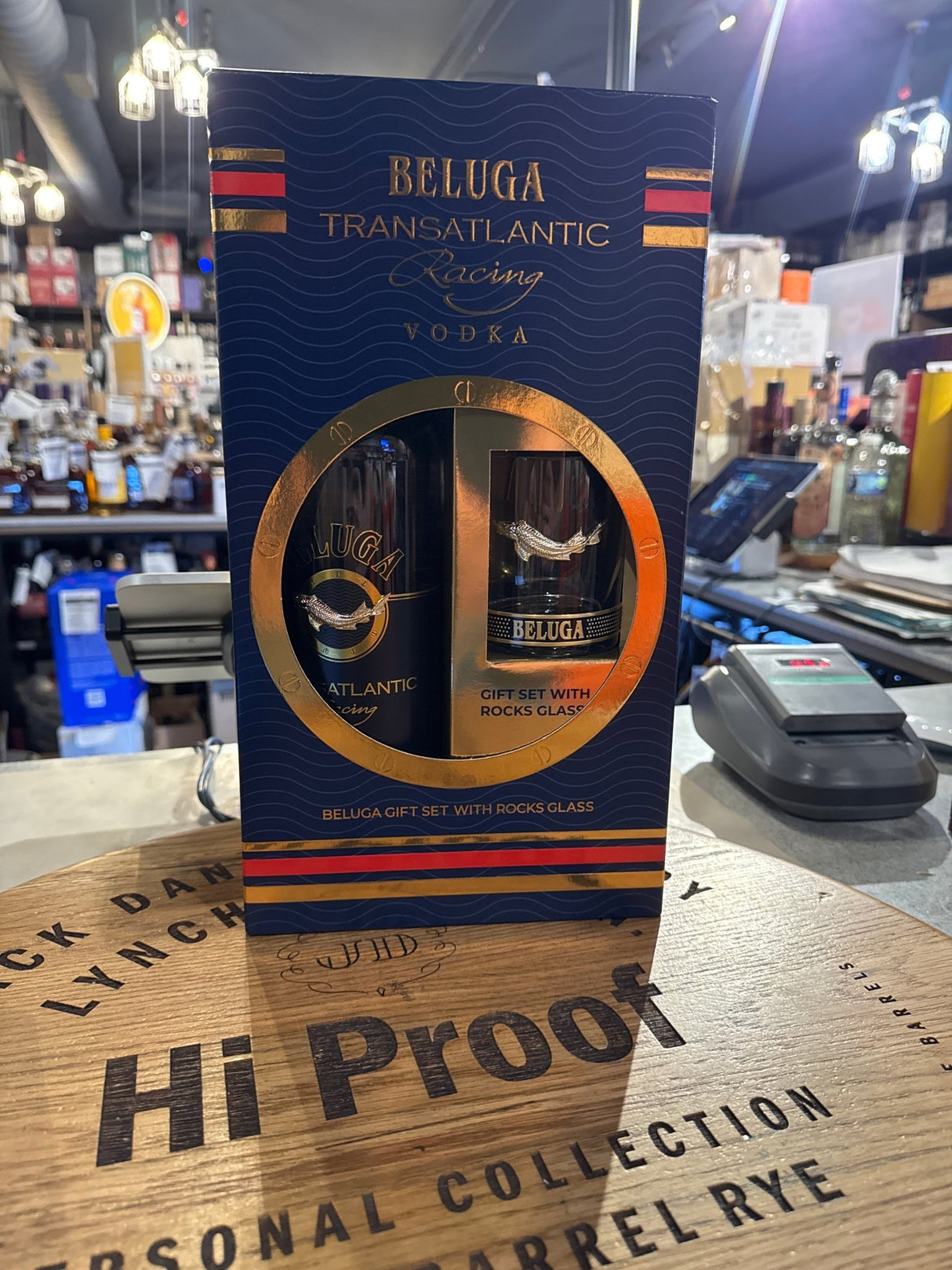 BELUGA VODKA TRANSATLANTIC RACING With Rock Glass Gift Pack 750ML - Hi Proof - Beluga