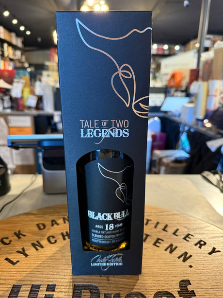 Black Bull Aged 18 Years Tale of Two Legends 50%Alc Blended Scotch Whisky 700mL - Hi Proof - Black Bull