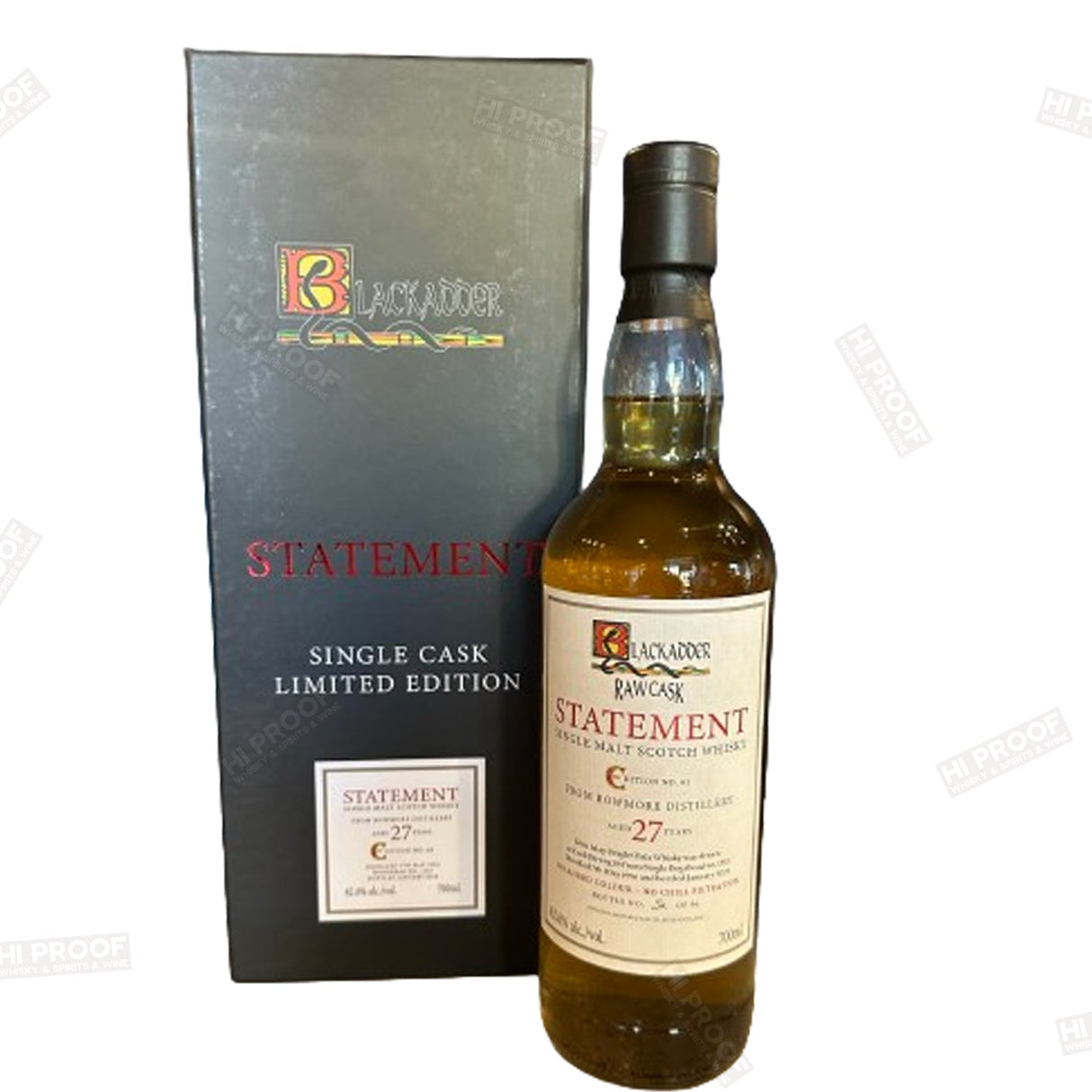 Blackadder Raw Cask Statement Bowmore 27 Year Old 700ml 42.6% - Hi Proof - Blackadder