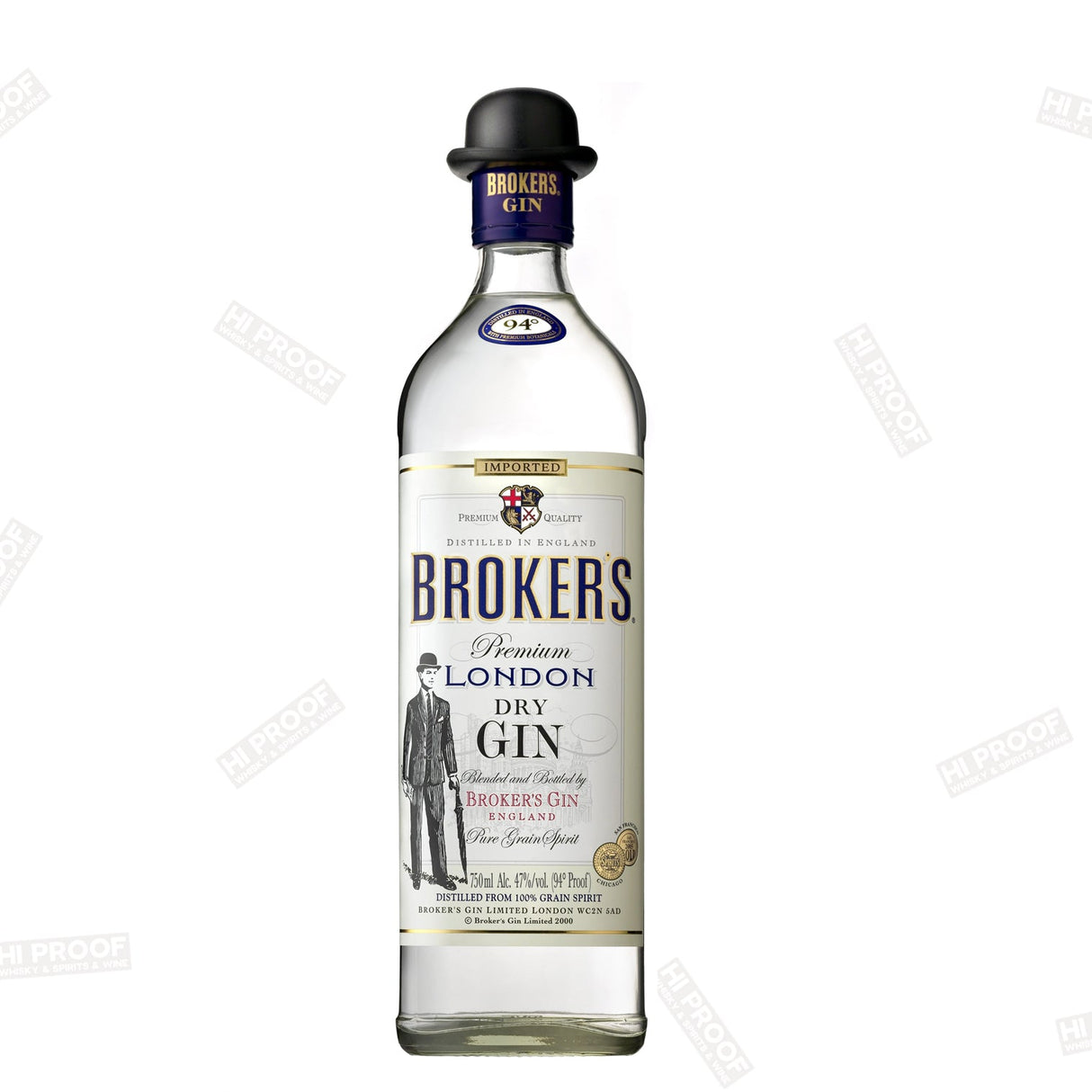Brokers Premium London Dry Gin 750ML - Hi Proof - Brokers