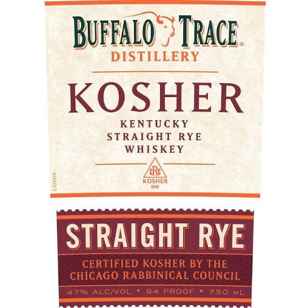 BUFFALO TRACE DISTILLERY KOSHER RYE RECIPE 750ml - Hi Proof - Buffalo Trace KOSHER
