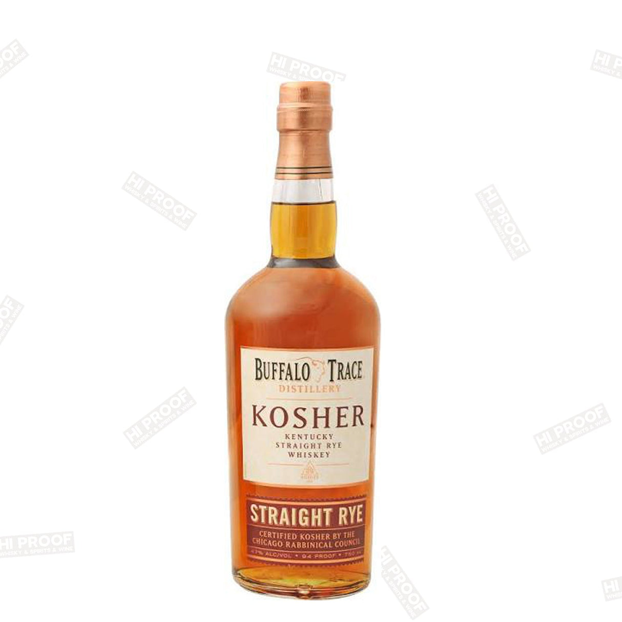 BUFFALO TRACE DISTILLERY KOSHER RYE RECIPE 750ml - Hi Proof - Buffalo Trace KOSHER