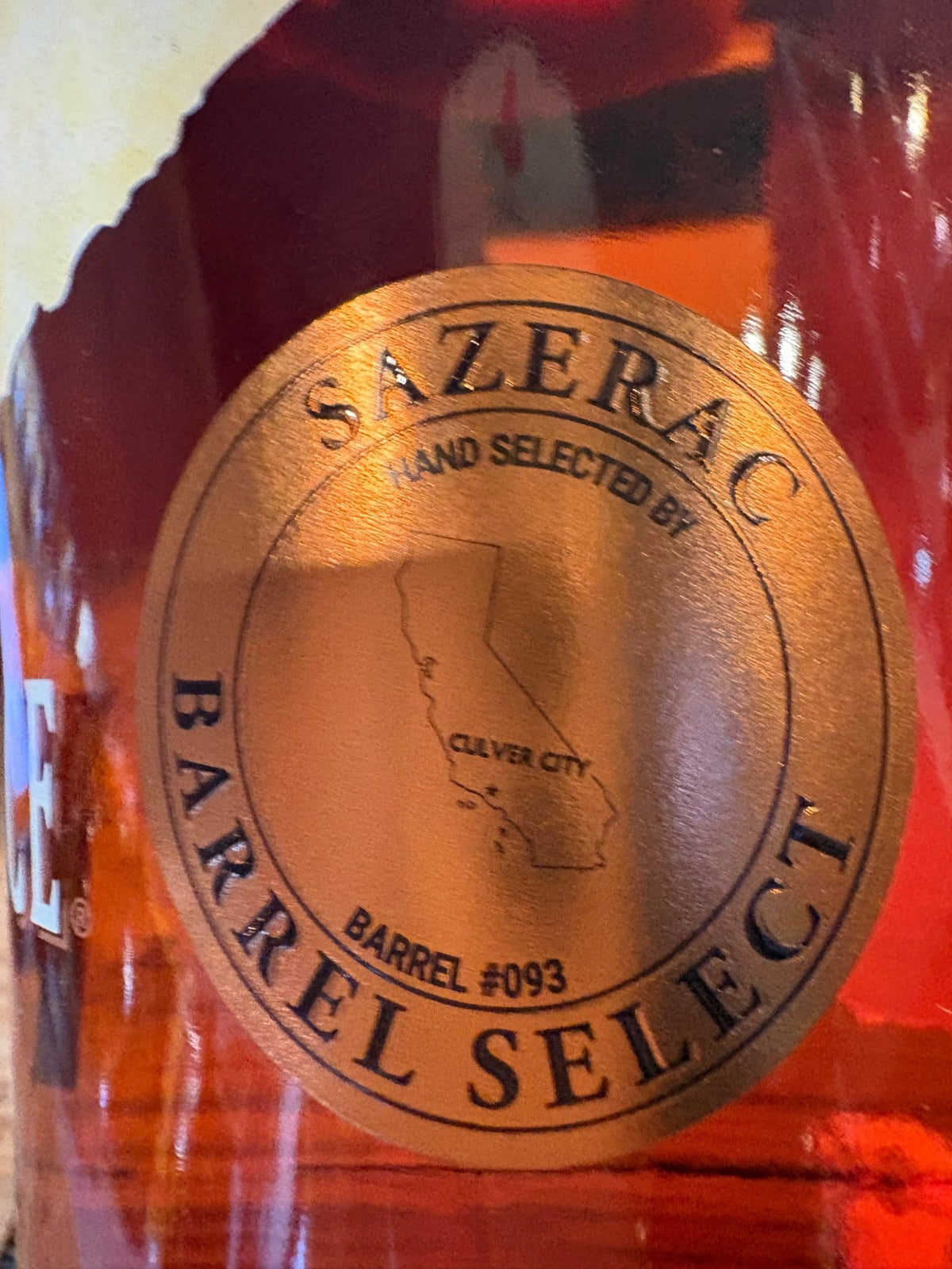 Buffalo Trace Single Barrel Kentucky Straight Bourbon Whiskey 1L (Sazarac Barrel 093) - Hi Proof - Buffalo Trace