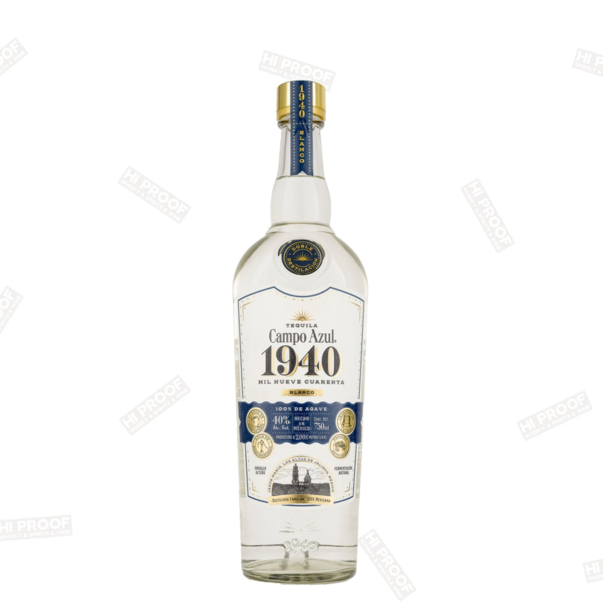Campo Azul 1940 Blanco Tequila 750 ML - Hi Proof - Campo AZUL