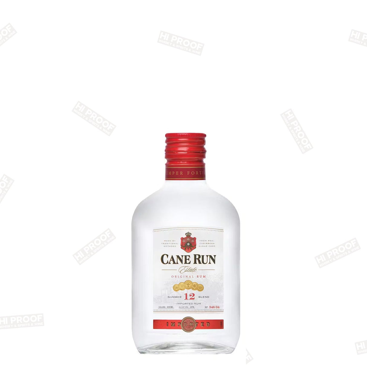 CANE RUN ESTATE WHITE RUM 200ml - Hi Proof - CANE RUN