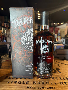 Darkness 8 Year Old Single Malt Scotch (That Boutique - y Whisky Company) 700mL - Hi Proof - Darkness