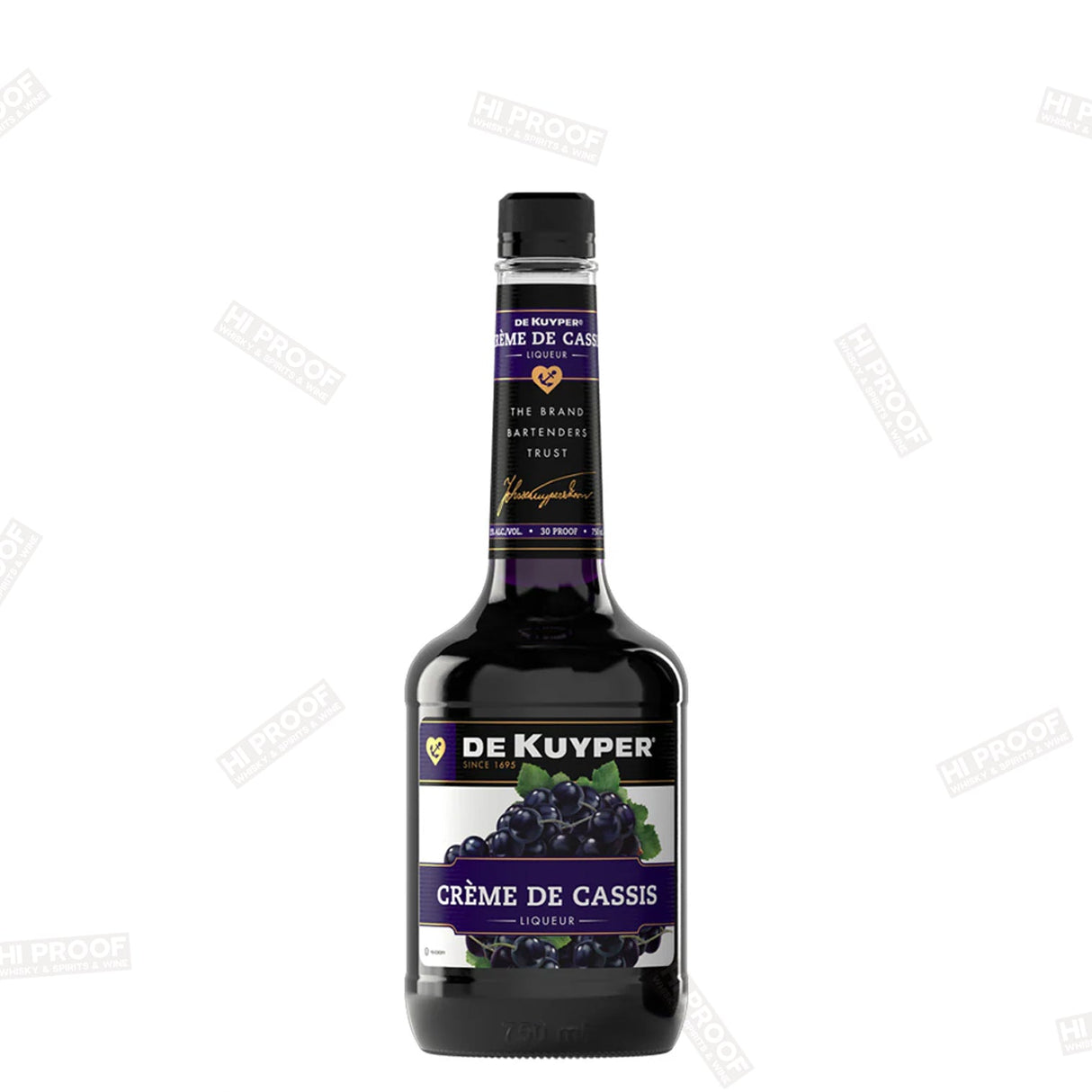 DeKuyper Creme de Cassis 750ml - Hi Proof - DeKuyper