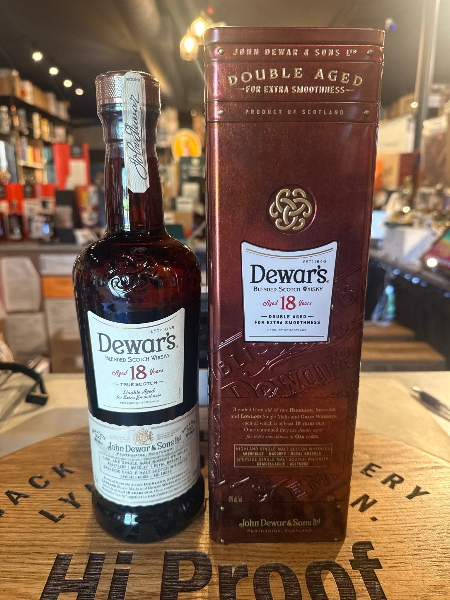 Dewars 18 Year Double Aged Blended Scotch Whisky – Hi Proof