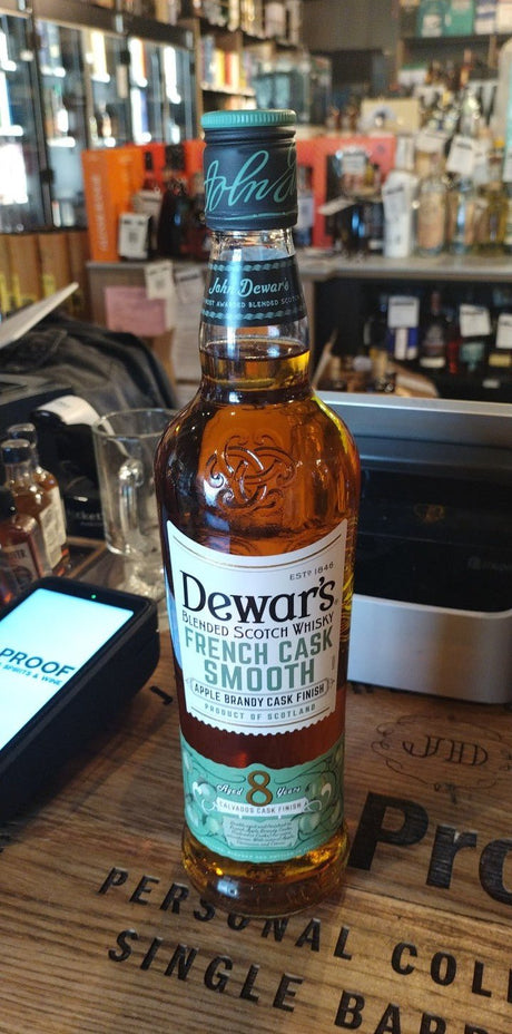 DEWARS BLENDED SCOTCH 8YR FRENCH CASK SMOOTH 750mL - Hi Proof - Dewars