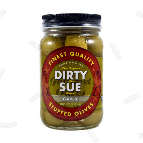 Dirty Sue Garlic Stuffed Olives 16oz - Hi Proof - Dirty Sue