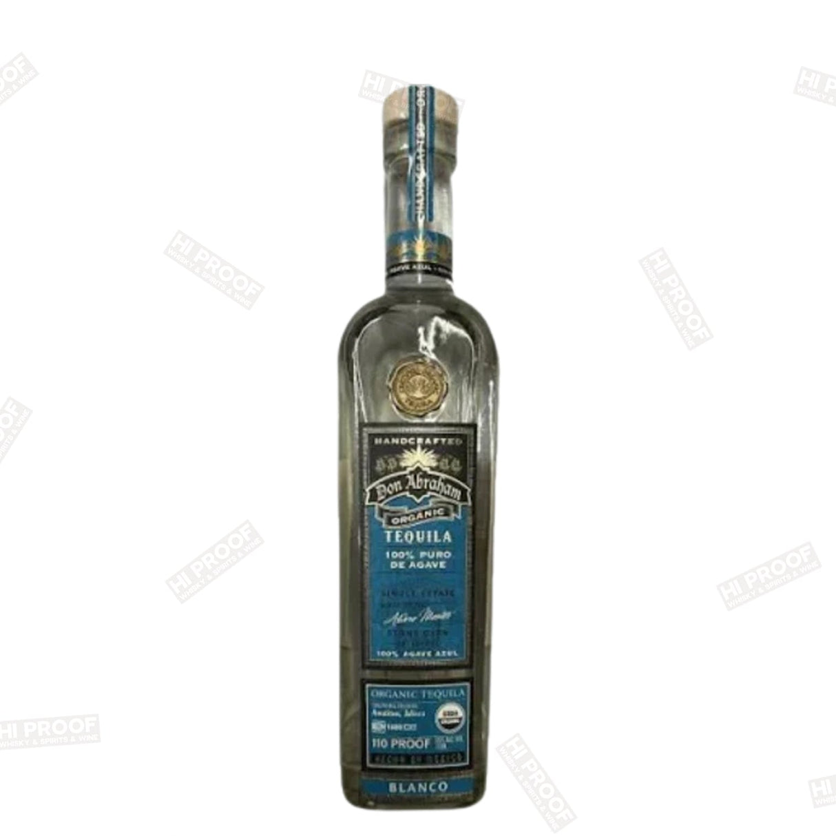 DON ABRAHAM TEQUILA STILL STRENGTH BLANCO ORGANIC 110 POOF 750ML - Hi Proof - Don Abraham