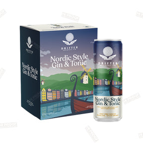 Drifter Cocktail Co. Nordic - Style Gin & Tonic RTD 12oz x 4pk - Hi Proof - Drifter Cocktail Co.