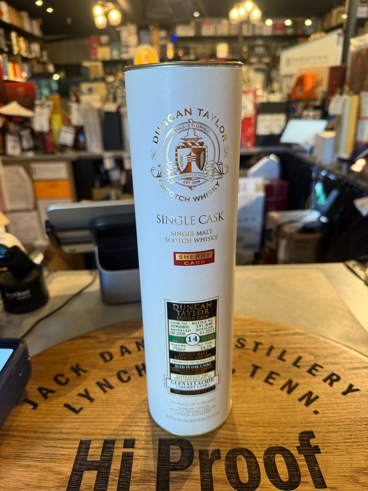 Duncan Taylor Glenallachie Sherry 2008 14 years cask 30900800 54.2% Alc Single Malt Sctoch Whisky 750mL - Hi Proof - Duncan Taylor