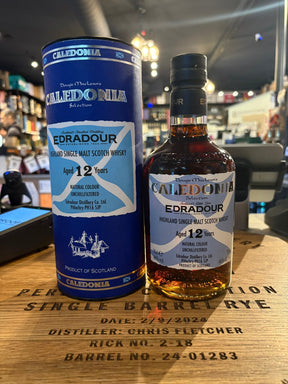 Edradour Caledonia 12 Years Single Malt Scotch Whisky 700mL - Hi Proof - Edradour