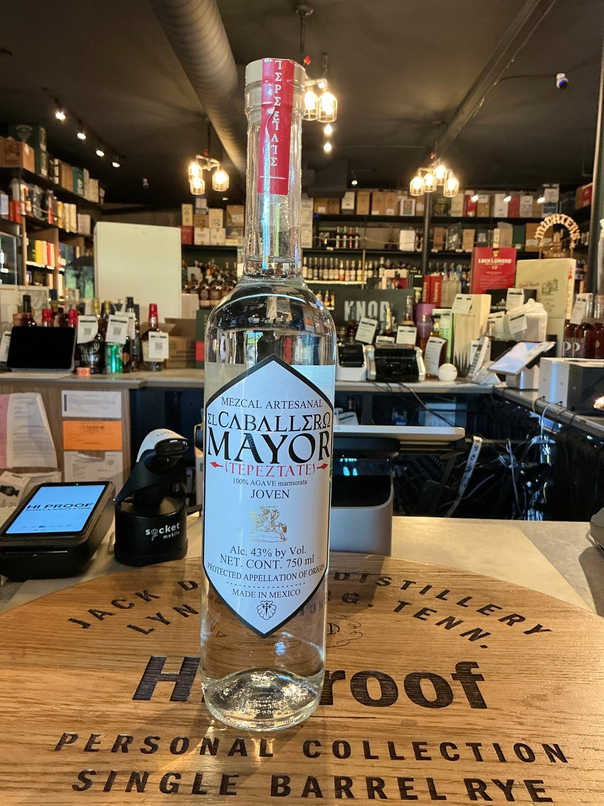 El Caballero Mayor Tepeztate Mezcal 43% Alc 750mL - Hi Proof - El Caballero