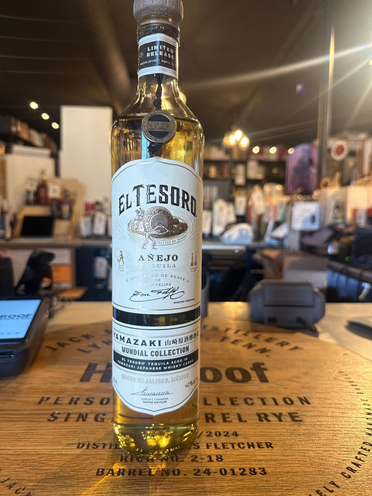 El Tesoro Tequila Anejo Mundial Collection Yamazaki Japanese Whisky 750 ml - Hi Proof - El Tesoro