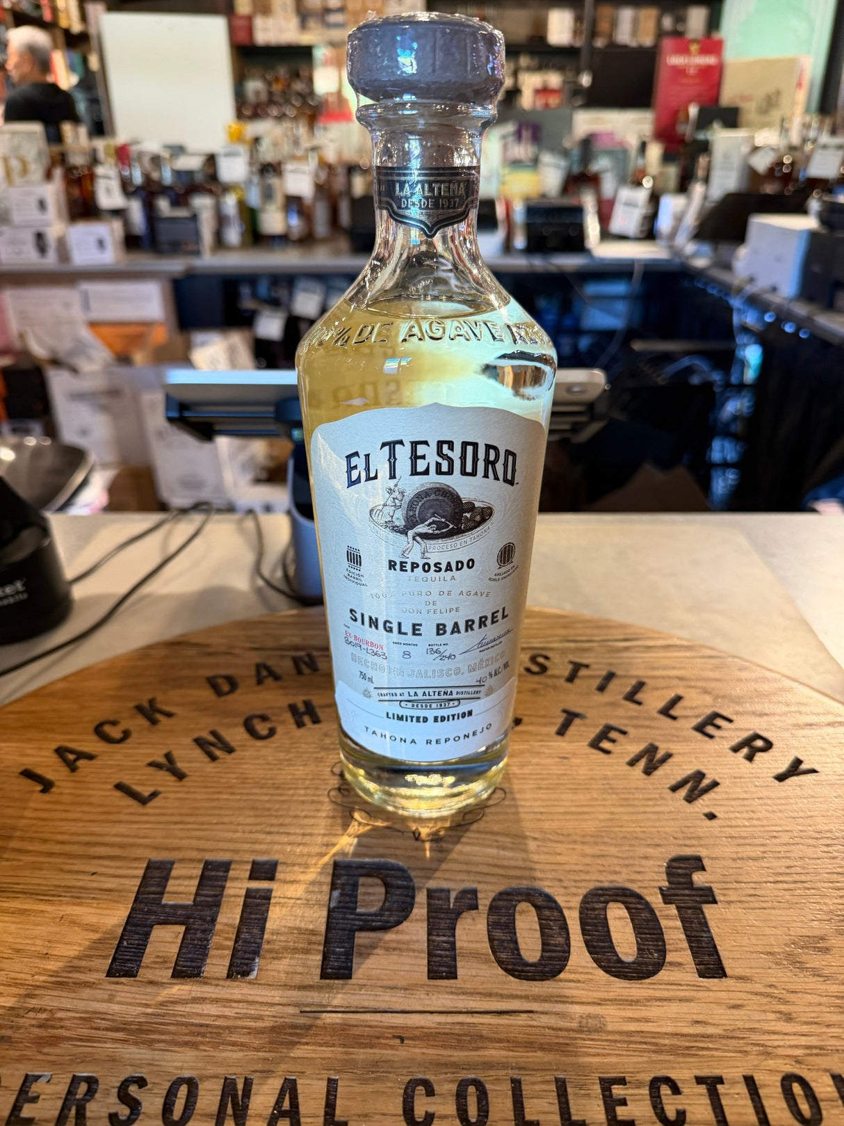 EL TESORO TEQUILA REPOSADO Tahona Hi Proof Store Pick 12646 750mL - Hi Proof - El Tesoro