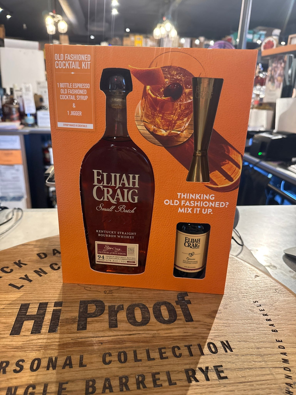 Elijah Craig Bourbon with Old Fashioned Mix & Jigger Gift - Hi Proof - Elijah craig