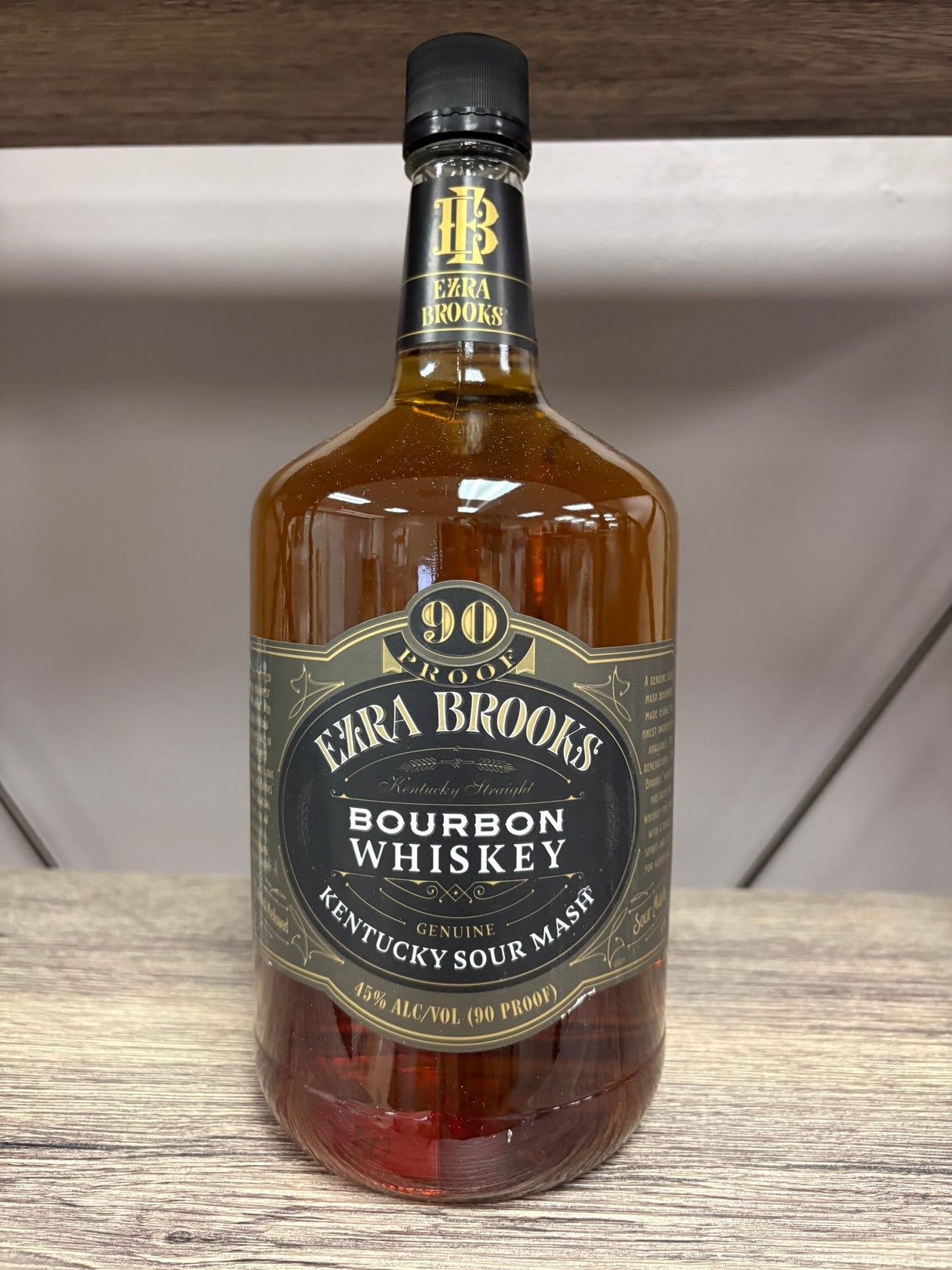 Ezra Brooks 90 Proof Bourbon Whisky 1.75L - Hi Proof - Ezra Brooks