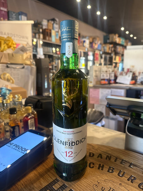 Glenfiddich 12 Year Old Single Malt Scotch Whisky 750ml - Hi Proof - Glenfiddich