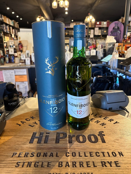 Glenfiddich 12 Year Old Single Malt Scotch Whisky 750ml - Hi Proof - Glenfiddich