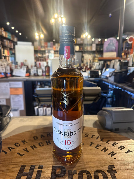 Glenfiddich 15 Year Old Solera Reserve Single Malt Scotch Whisky 750mL - Hi Proof - Glenfiddich