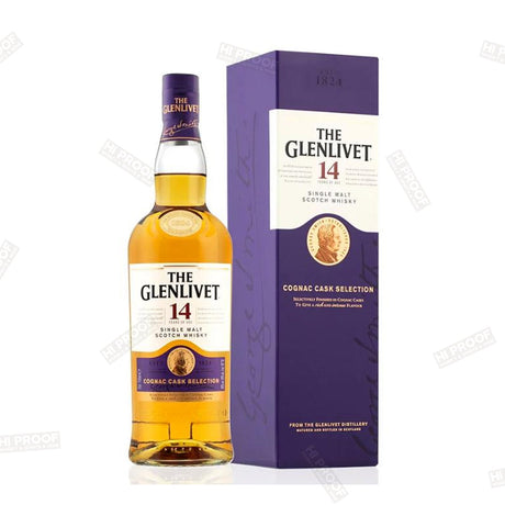 Glenlivet 14 year Cognac Cask Single Malt Scotch 750ml - Hi Proof - Glenlivet