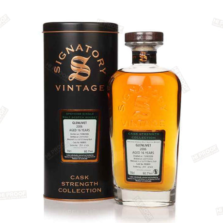 Glenlivet 16 Year Old 2006 (cask 900803) Cask Strength Collection (Signatory) Scotch 700ML - Hi Proof - Glenlivet