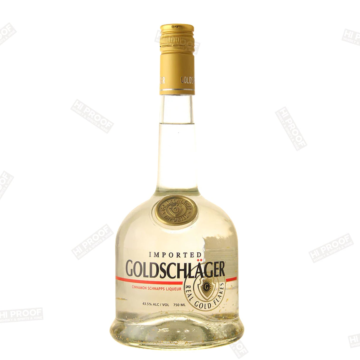 Goldschlager Cinnamon Schnapps, Switzerland 87 proof 750ml - Hi Proof - Goldschlager