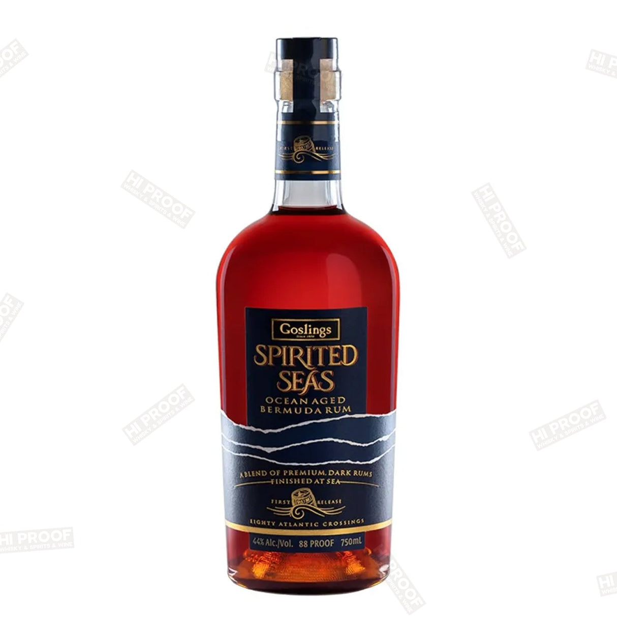 GOSLINGS SPIRITED SEAS RUM 88 Proof 750 ml - Hi Proof - Goslings