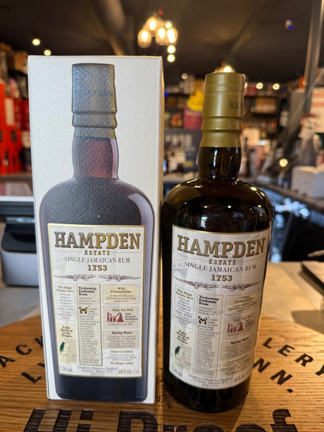 Hampden Estate 1753 Pure Single Jamaican Rum 750 mL, 46 % ABV - Hi Proof - Hampden