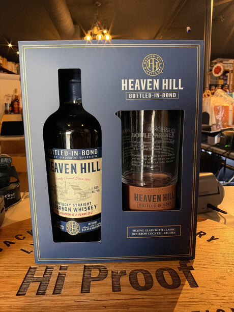 Heaven Hill 7 Year Bottled-in-Bond Bourbon Gift Pack with Mixing Glass 750ml - Hi Proof - Heaven Hill