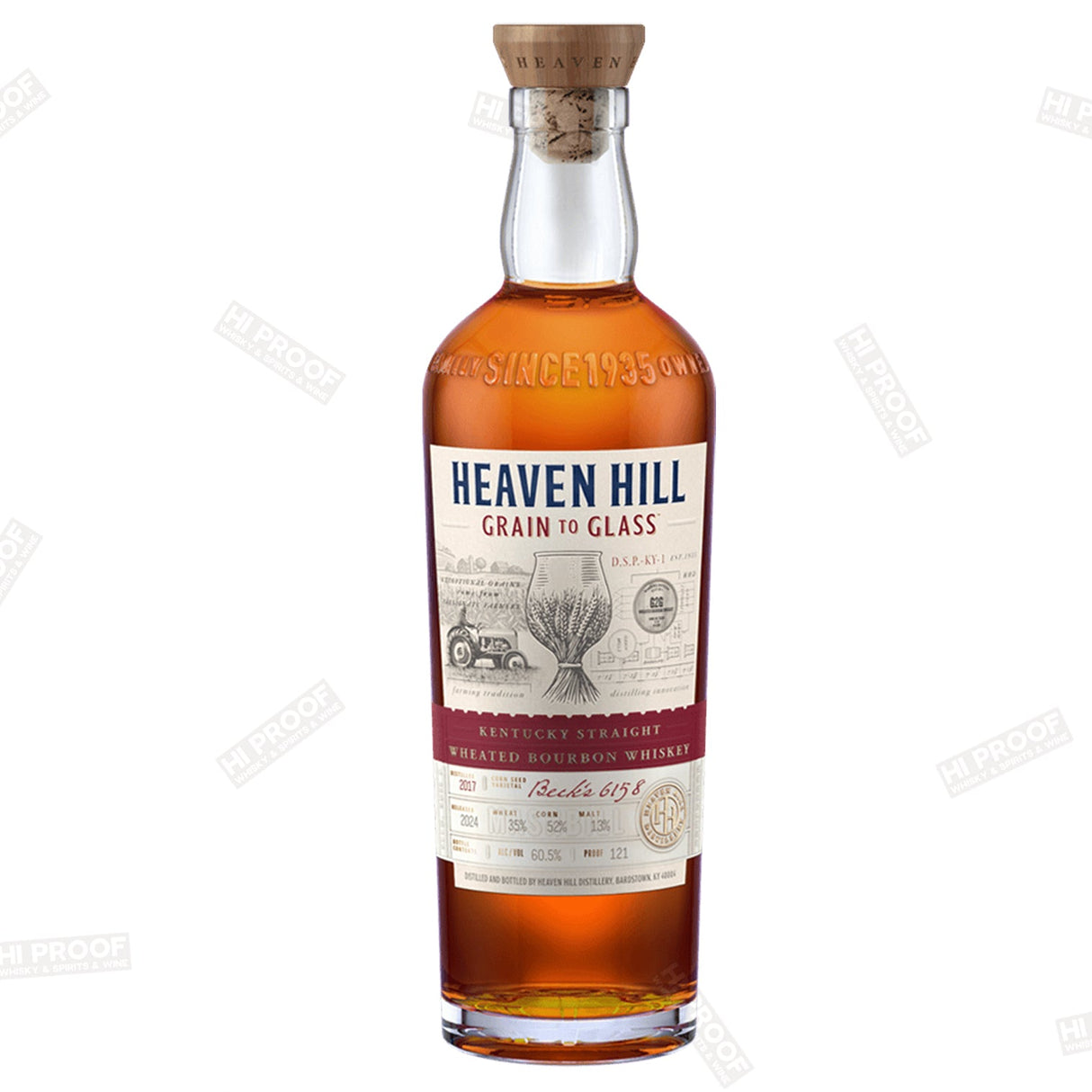 HEAVEN HILL GRAIN TO GLASS KENTUCKY STRAIGHT WHEATED BOURBON WHISKEY 700ml - Hi Proof - Heaven Hill