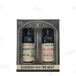 HIGH WEST CLASSICS FROM THE WEST BARRELED Cocktail Gift Set - Hi Proof - High West